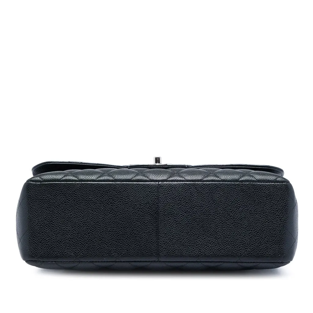 Chanel Jumbo Classic Caviar Double Flap Black Leather Very good - Inside View