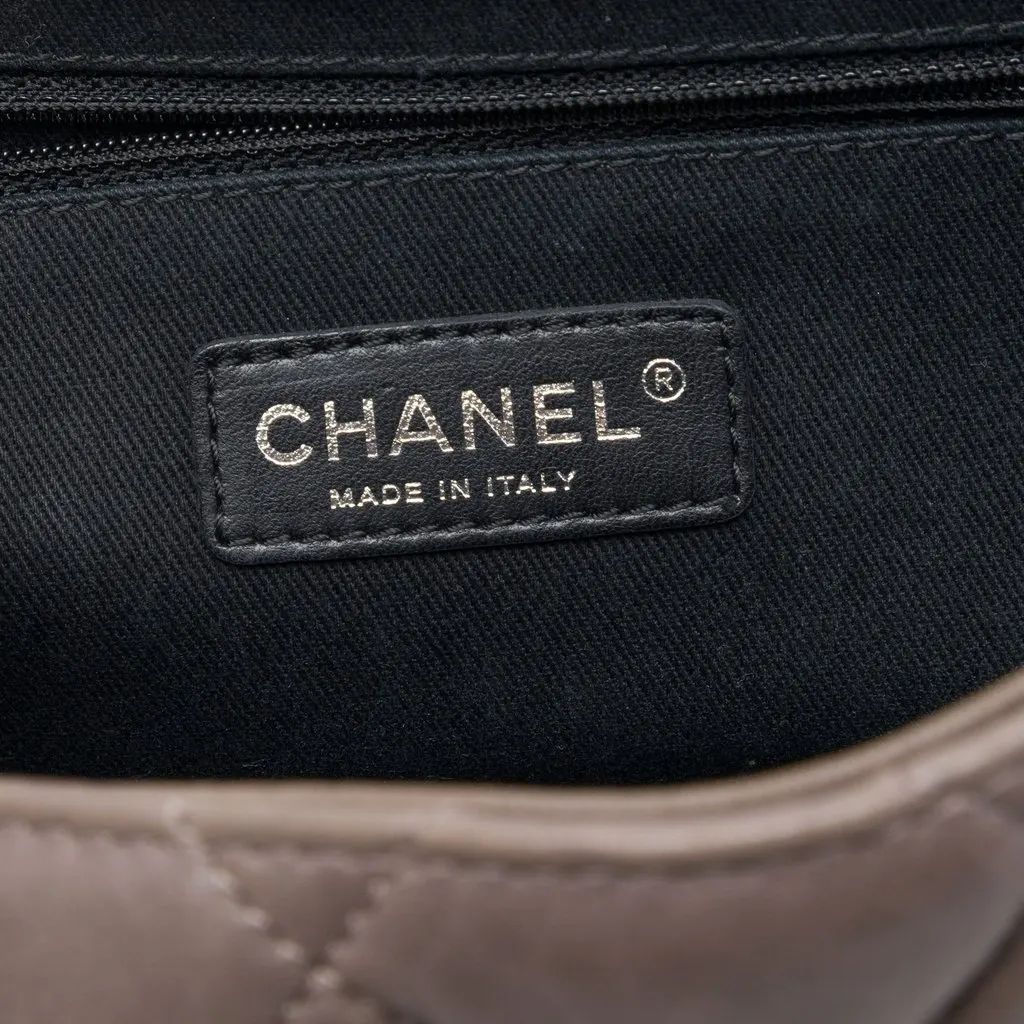Chanel Paris Byzance Jumbo Washed Lambskin Take Away Flap Brown Leather Very good - Box View