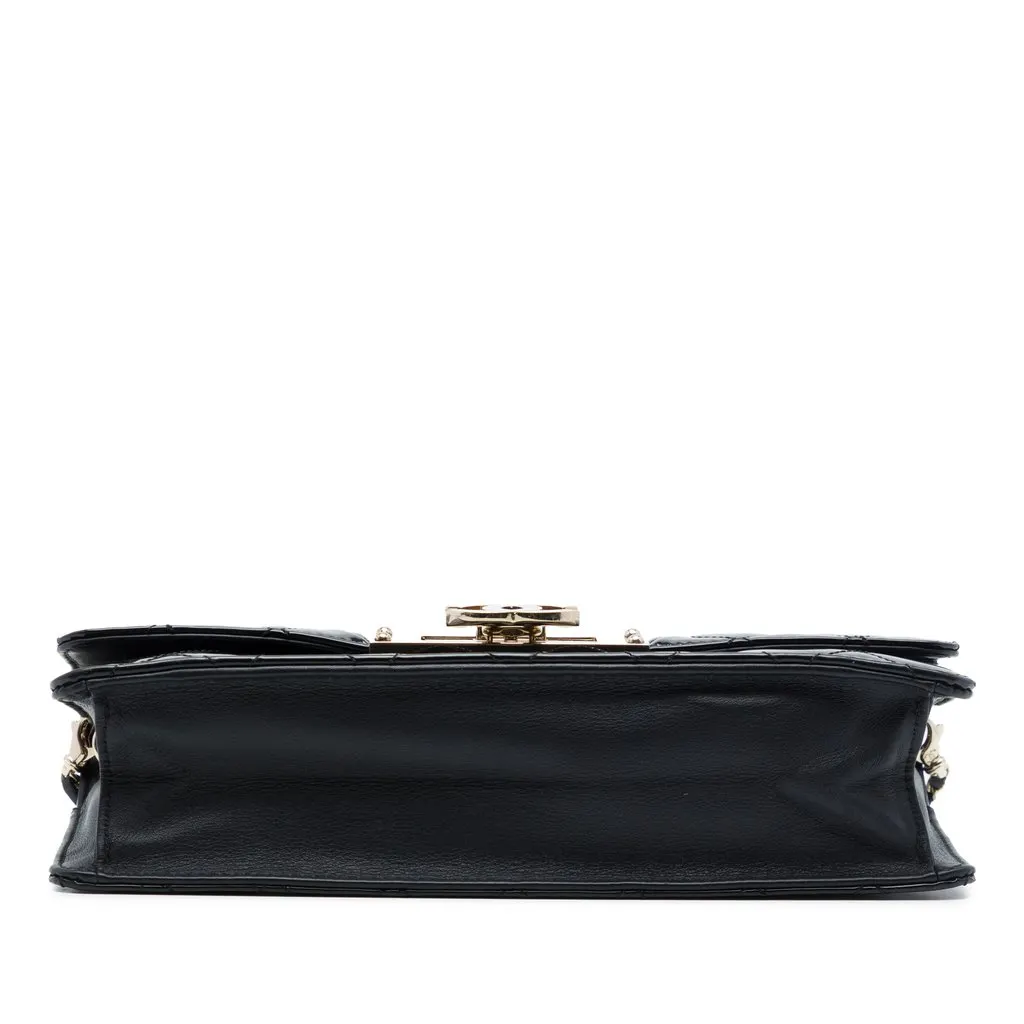 Chanel Quilted Patent Golden Class East West Wallet on Chain Black Leather Very good - Inside View