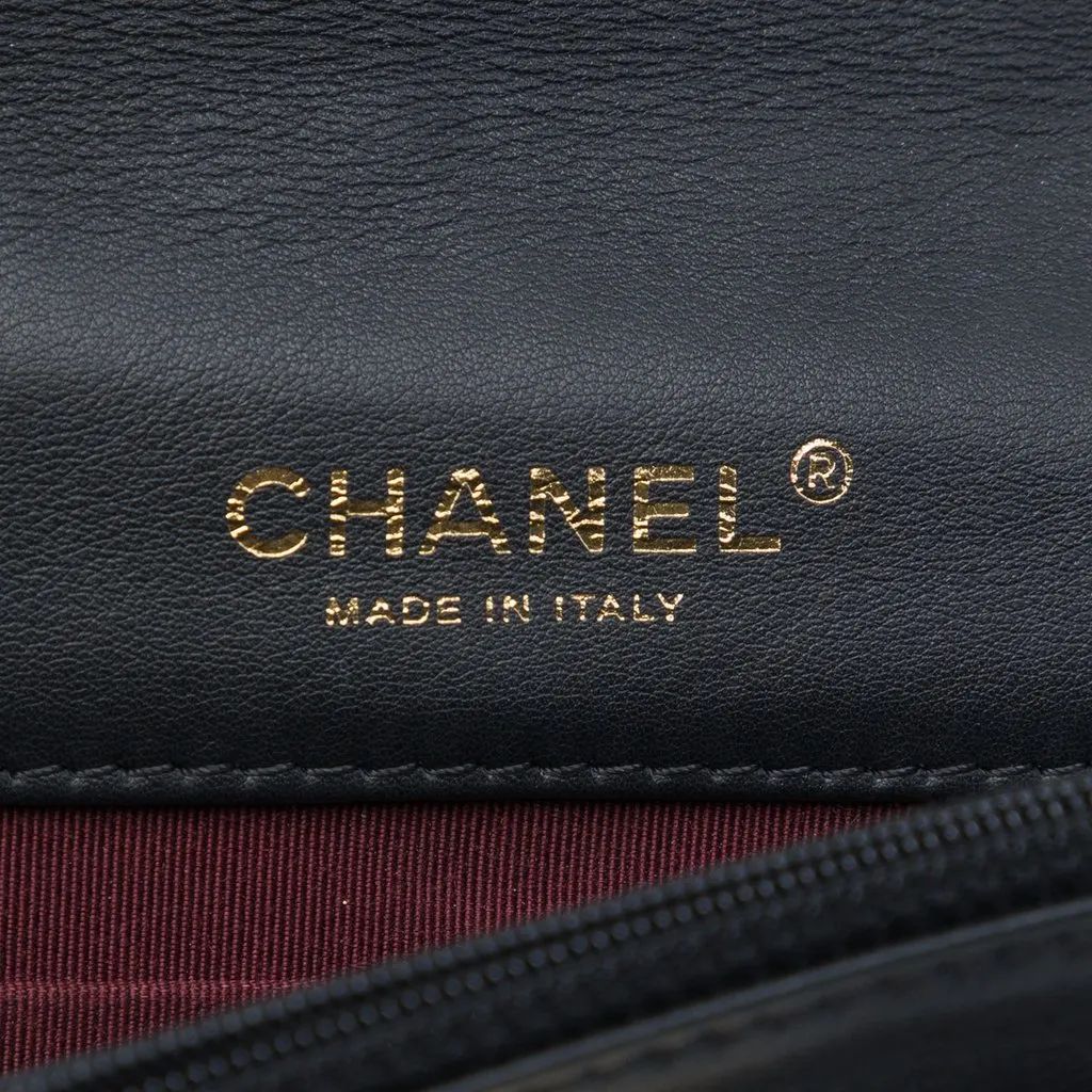 Chanel Quilted Patent Golden Class East West Wallet on Chain Black Leather Very good - Box View