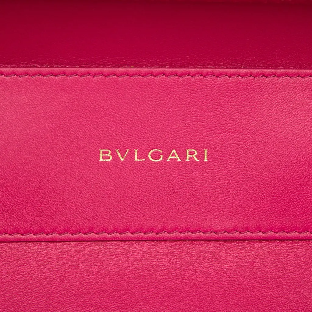 Bvlgari Leather Serpenti Forever Vanity Bag Red Leather Very good - Box View