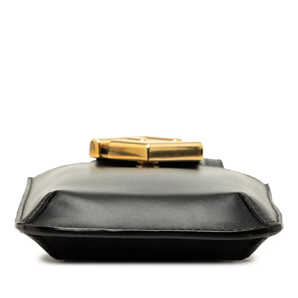 Fendi Leather FF Diamond Phone Case Crossbody Black Leather Good - Inside View