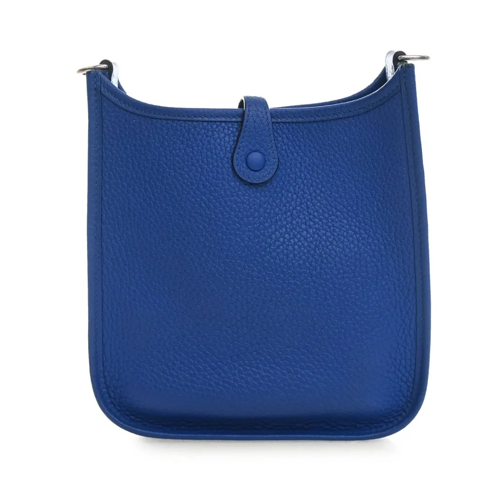 Hermès Clemence Evelyne I TPM 16 Blue Leather Very good - Model View