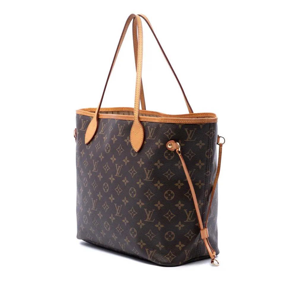 Louis Vuitton Monogram Neverfull MM Brown Canvas Very good - Back View