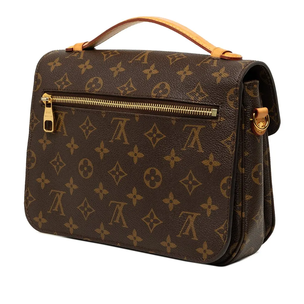 Louis Vuitton Monogram Pochette Metis Brown Canvas Very good - Back View