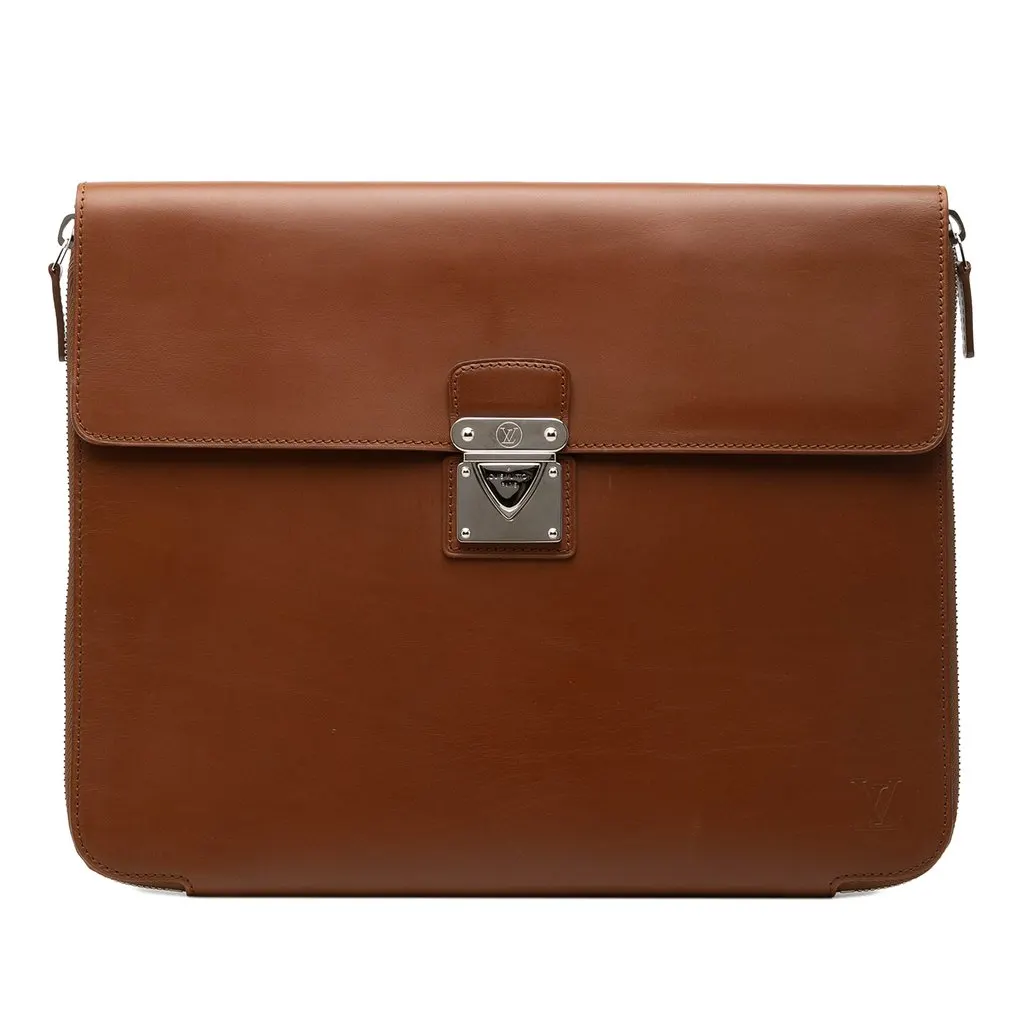 Louis Vuitton Nomade Honore Portfolio Brown Leather Very good - Front View