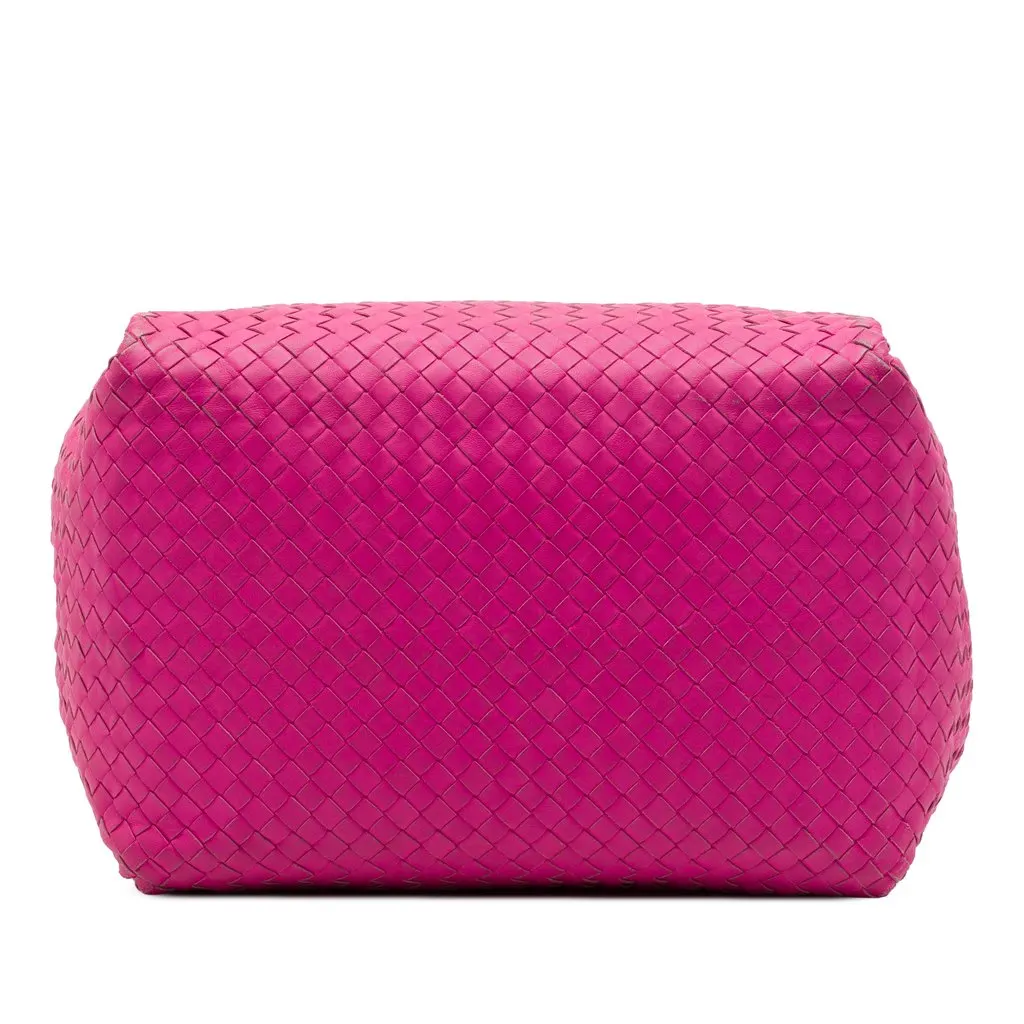 Bottega Veneta Nappa Intrecciato Parachute Tote Pink Leather Very good - Inside View