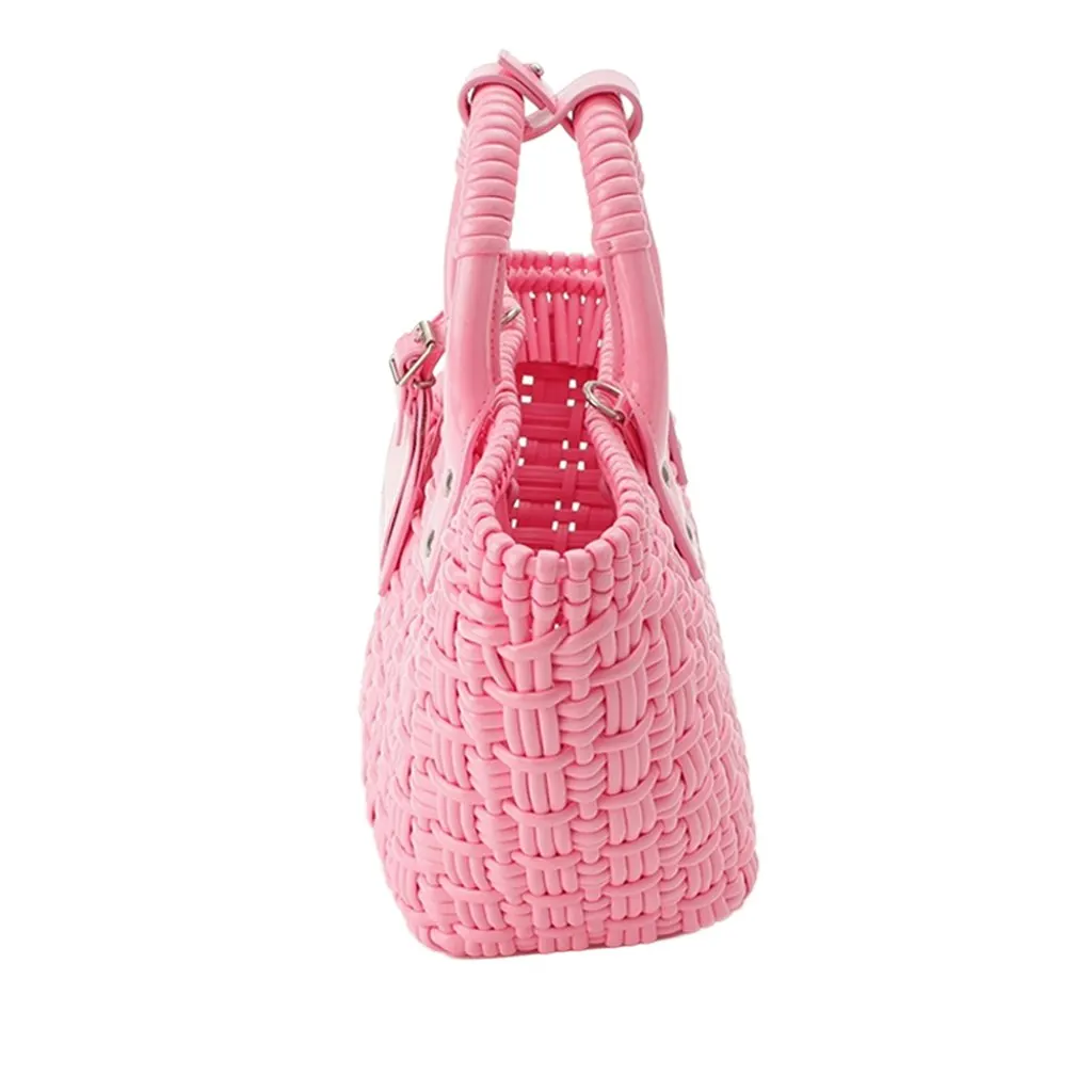 Balenciaga Faux Leather Bistro Panier XS Pink Very good - Model View