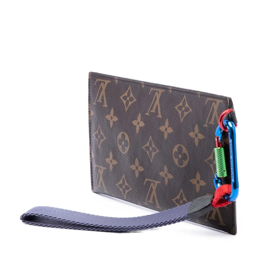Louis Vuitton Monogram Outdoor Ribbon Pochette Brown Very good - Back View