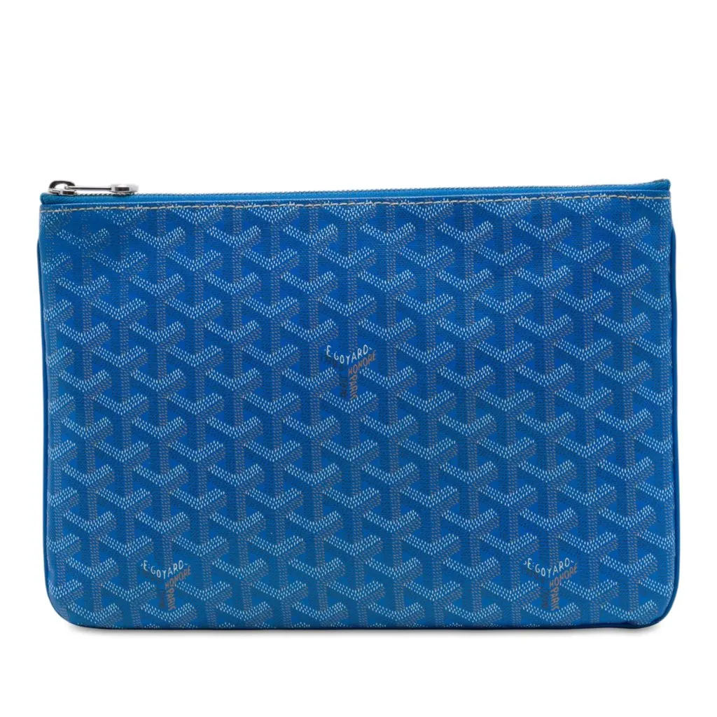 Goyard Goyardine Senat MM Blue Canvas Very good - Front View