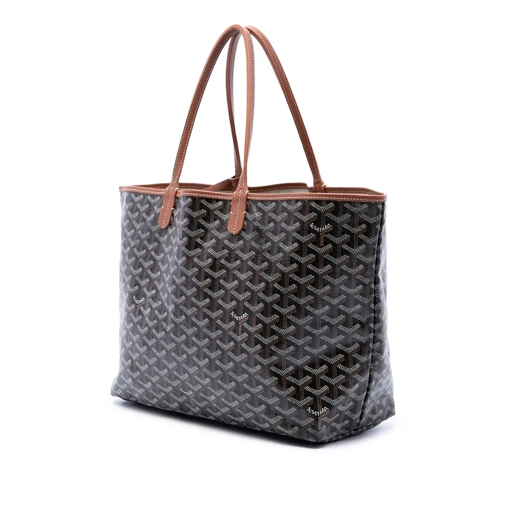 Goyard Goyardine Saint Louis PM Black Canvas Good - Back View