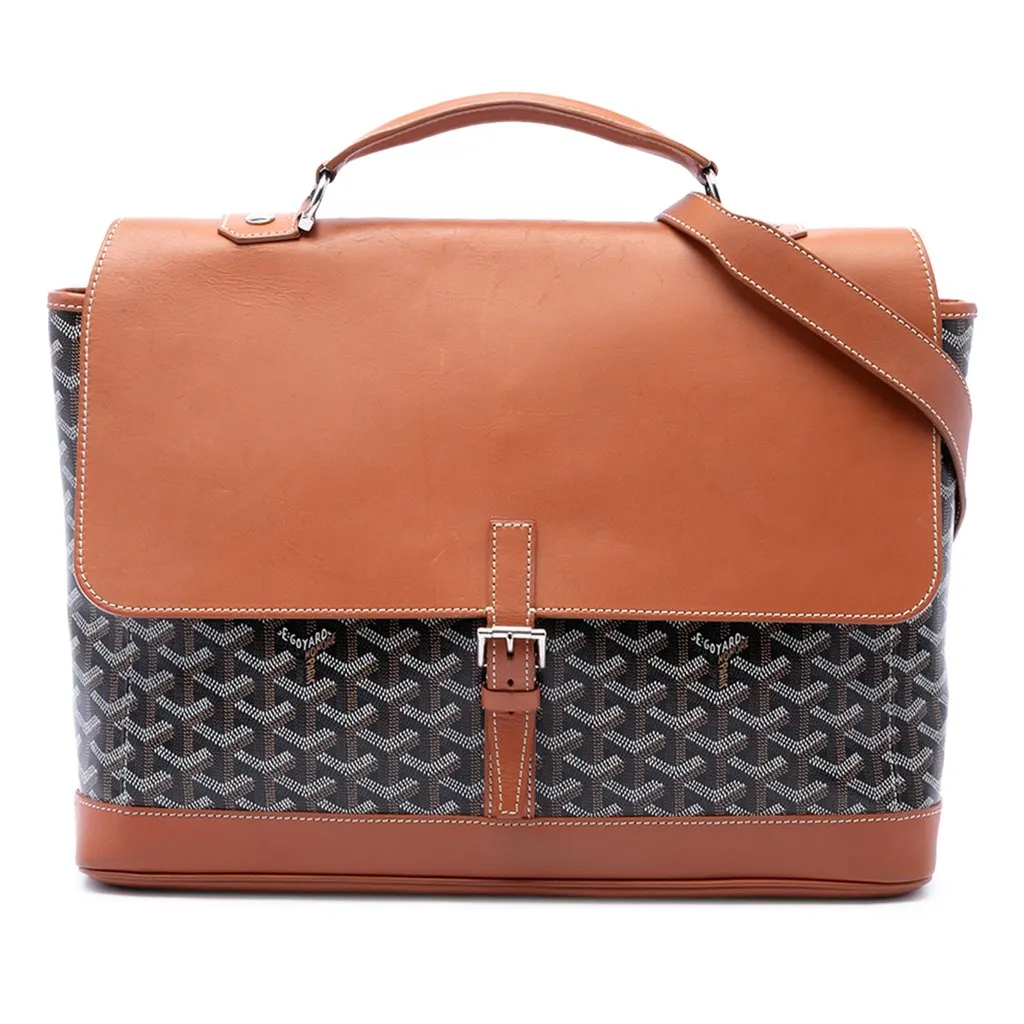 Goyard Goyardine Citadin Briefcase Brown Canvas Good - Front View