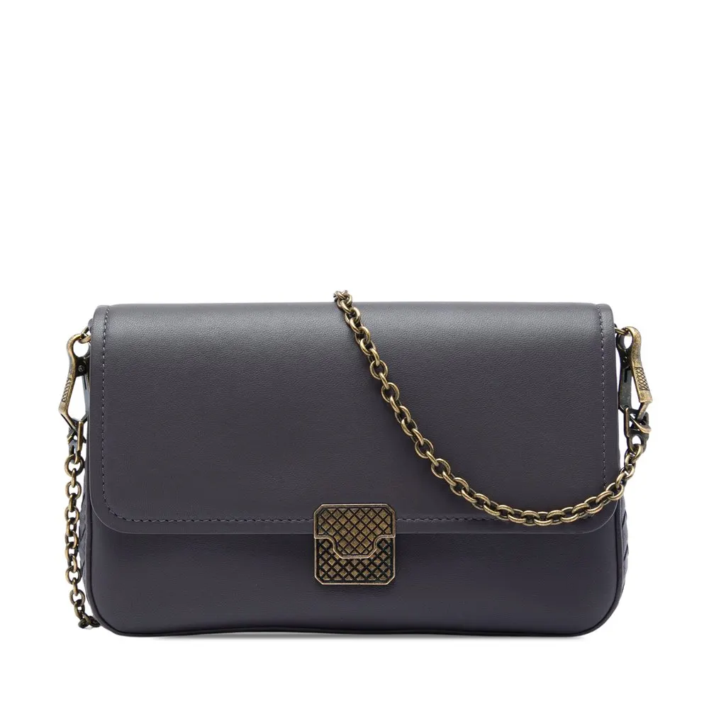 Bottega Veneta Nappa Intrecciato Trimmed Wallet On Chain MultiColor Leather Very good - Front View