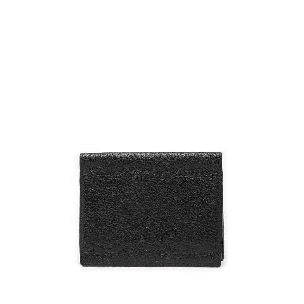 Hermès Chevre Mysore Evelyne Card Holder Black Leather Very good - Front View
