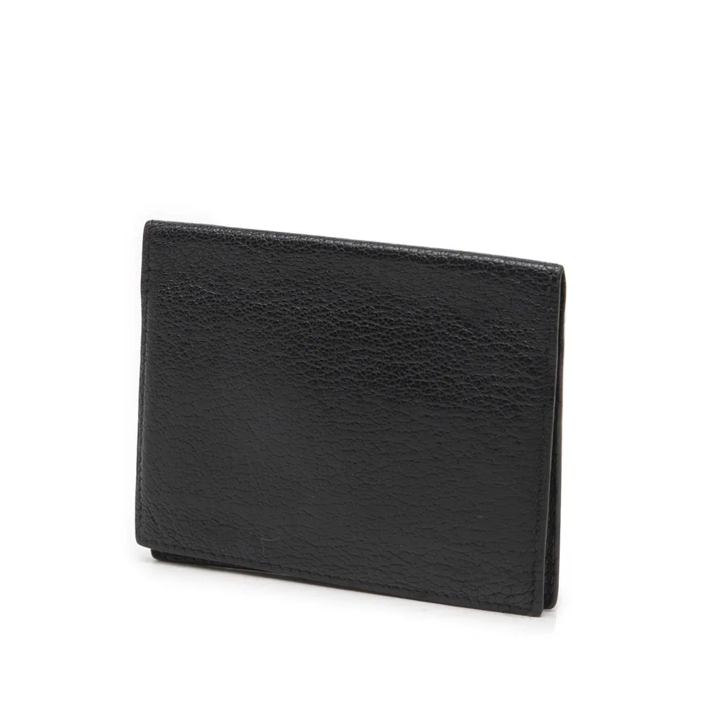Hermès Chevre Mysore Evelyne Card Holder Black Leather Very good - Back View