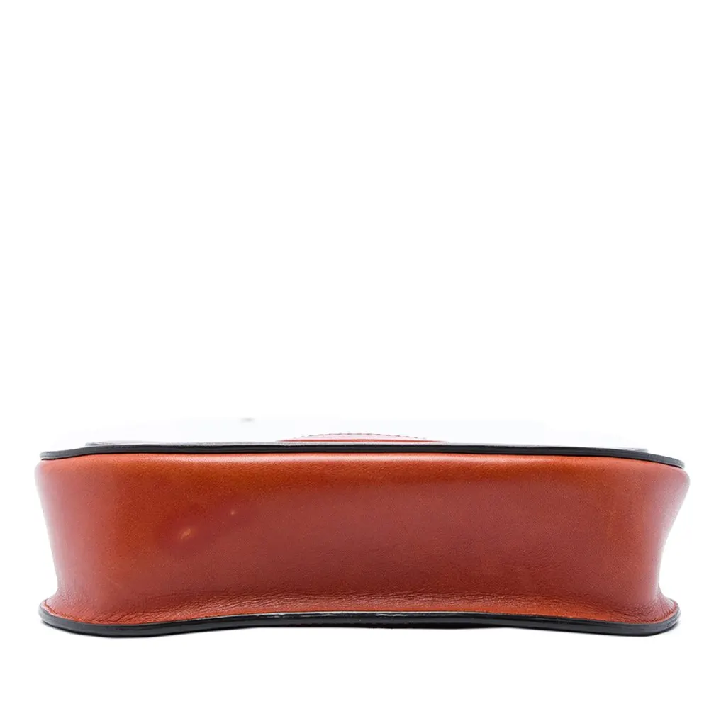 Celine Small Bicolor Glazed Calfskin Trotteur Crossbody Brown Leather Very good - Inside View