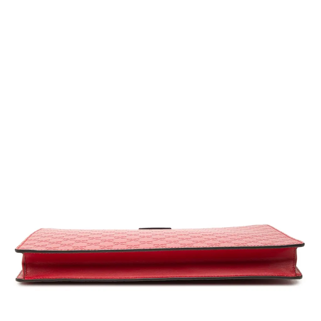 Gucci Guccissima Zip Messenger Bag Red Leather Very good - Inside View