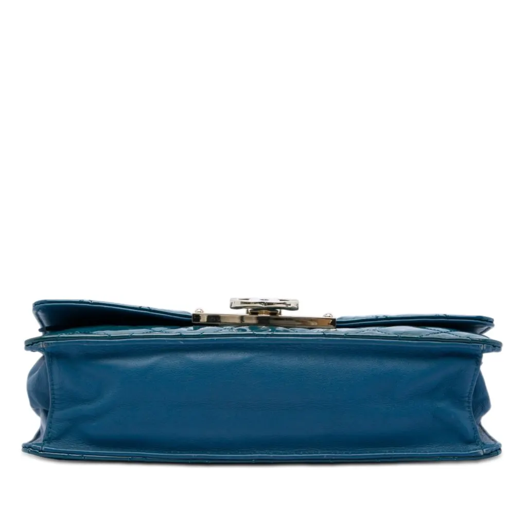 Chanel Quilted Patent Golden Class East West Wallet on Chain Blue Leather Very good - Inside View