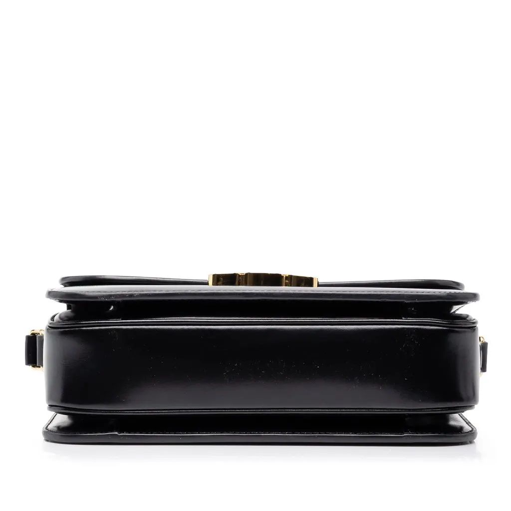 Celine Classique Shiny Calfskin Triomphe Crossbody Black Leather Very good - Inside View