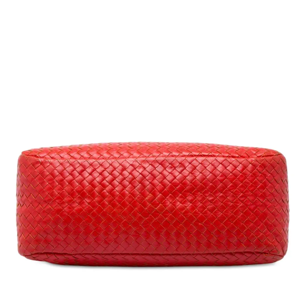 Bottega Veneta Nappa Intrecciato Handbag Red Leather Very good - Inside View