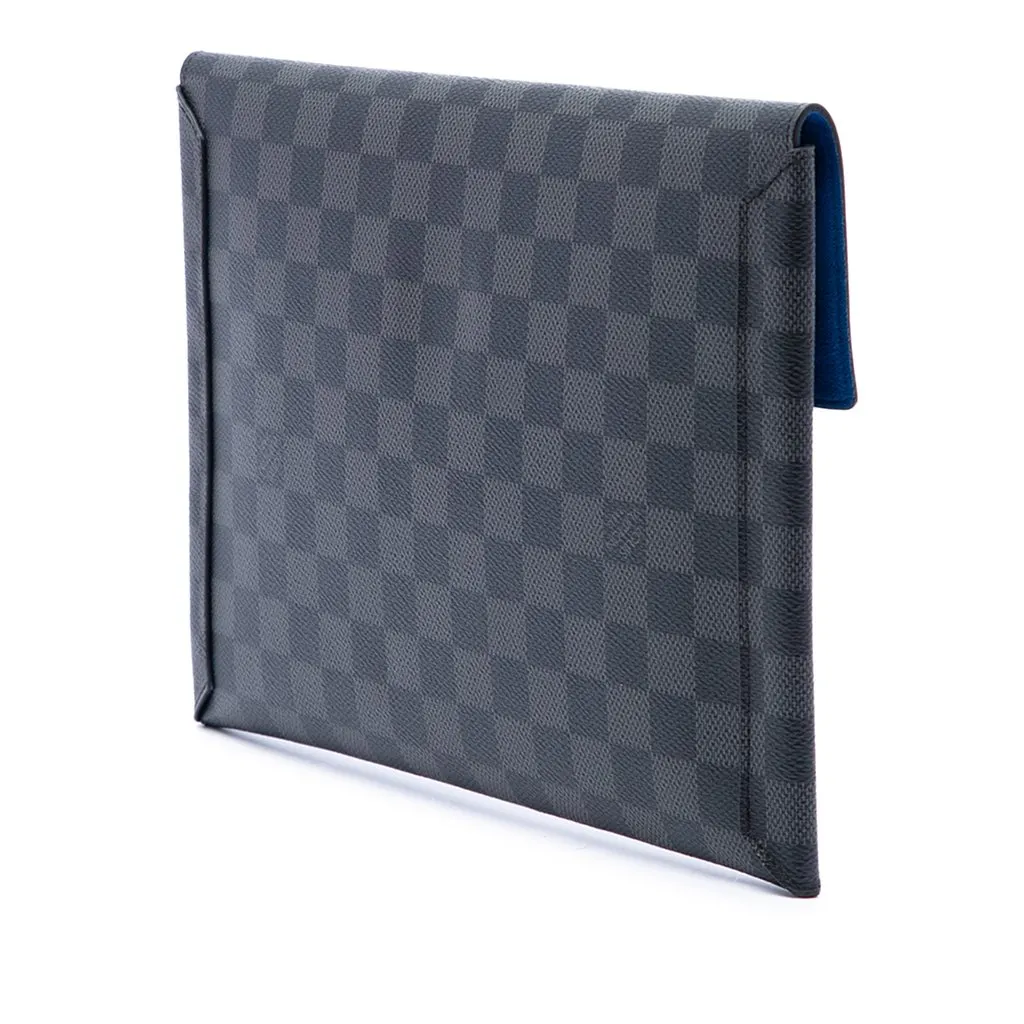 Louis Vuitton Damier Graphite Alpha Pochette GM Black Canvas Very good - Back View