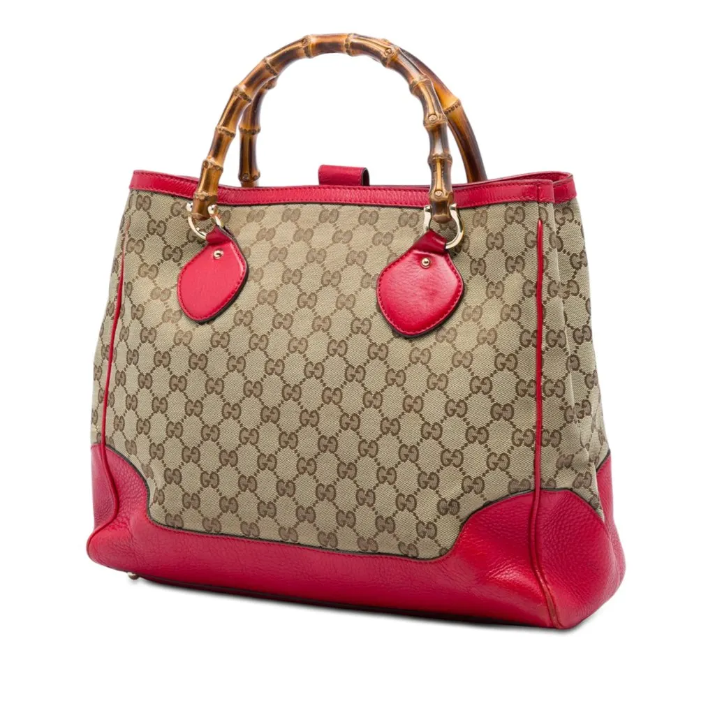 Gucci GG Canvas Bamboo Diana Tote Beige Canvas Very good - Back View