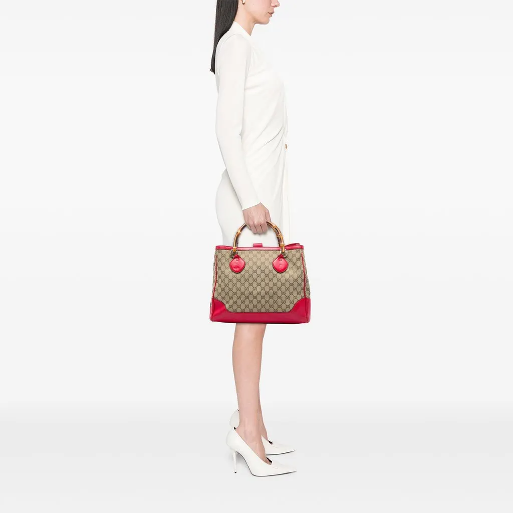 Gucci GG Canvas Bamboo Diana Tote Beige Canvas Very good - Box View