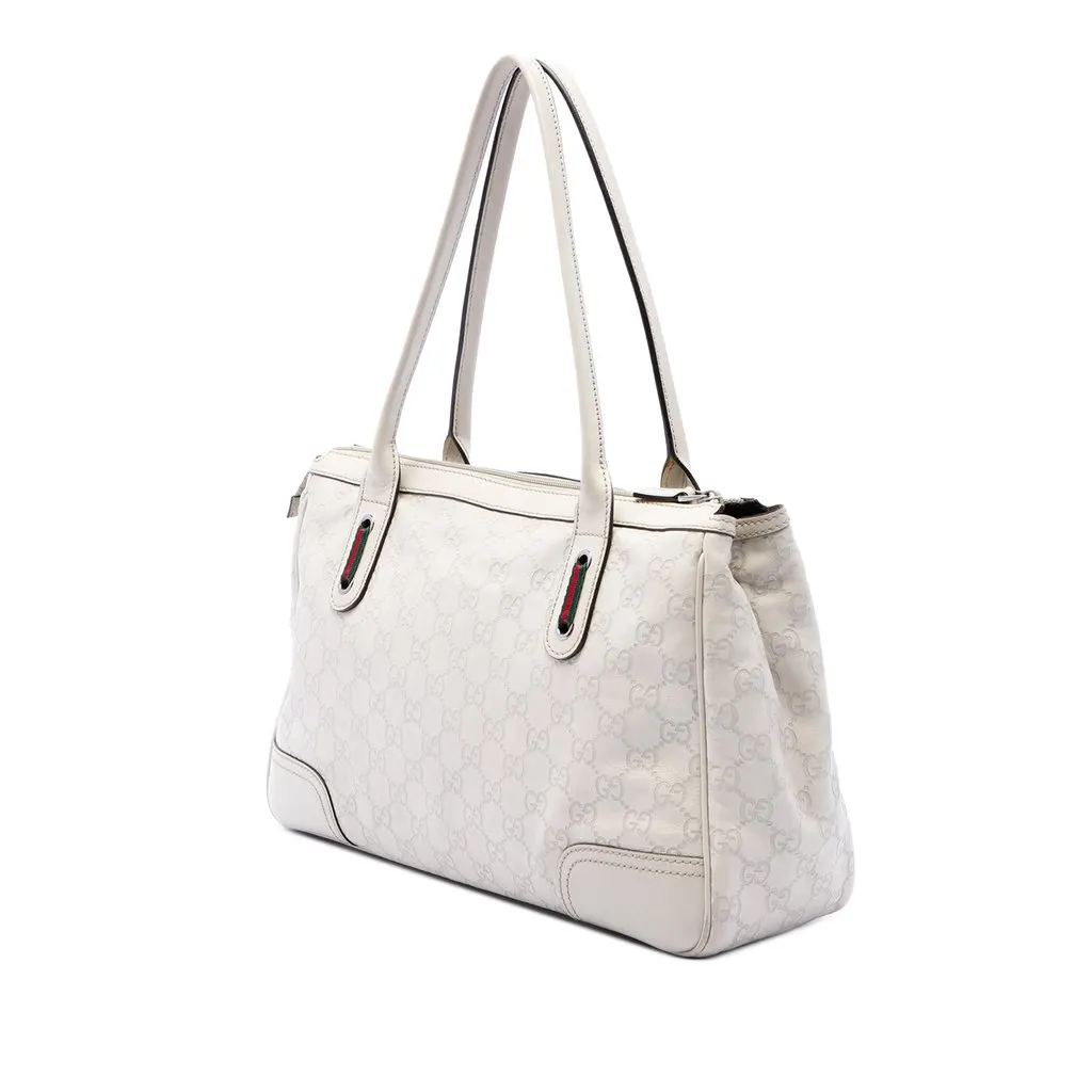 Gucci Guccissima Princy Tote White Leather Very good - Back View