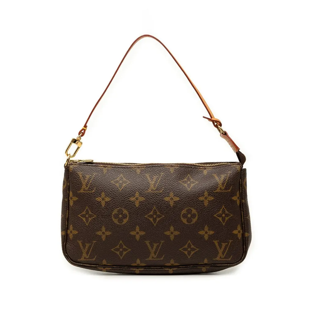 Louis Vuitton Monogram Pochette Accessoires Brown Very good - Front View