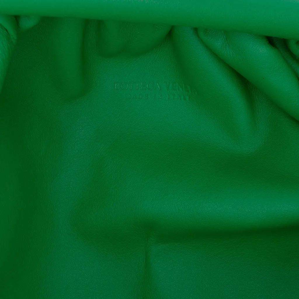 Bottega Veneta Lambskin The Mini Pouch Crossbody Green Leather Never worn - Box View