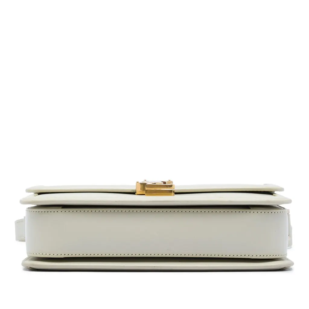 Saint Laurent Medium Smooth Calfskin Solferino Satchel In Box White Leather Very good - Inside View