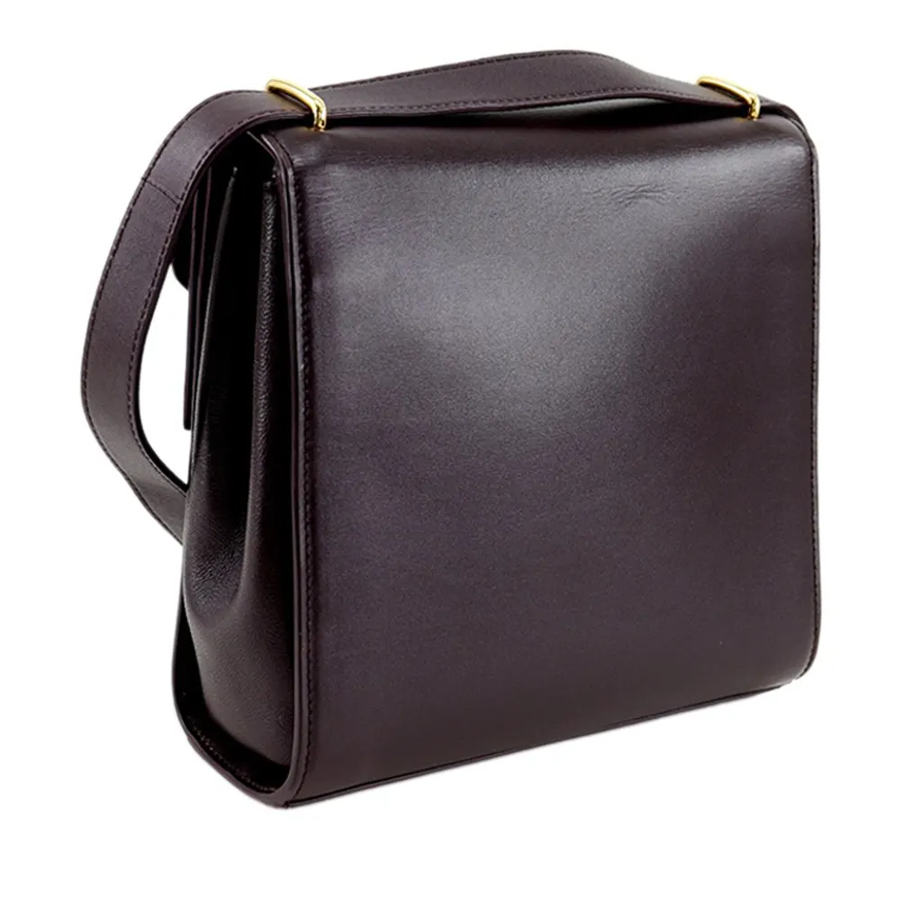 Bottega Veneta Leather The Clip Crossbody Purple Leather Very good - Inside View