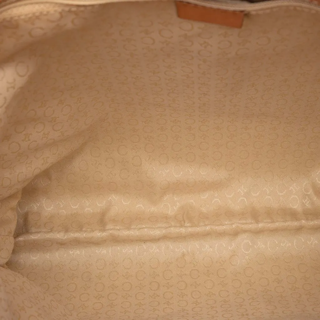 Celine C Macadam Suede Crossbody Camel Leather Good - Model View