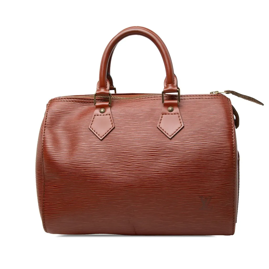 Louis Vuitton Epi Speedy 25 Brown Leather Very good - Front View