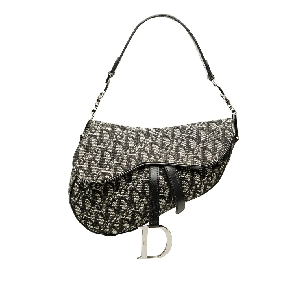 Dior Diorissimo Canvas Saddle Bag MultiColor Very good - Front View