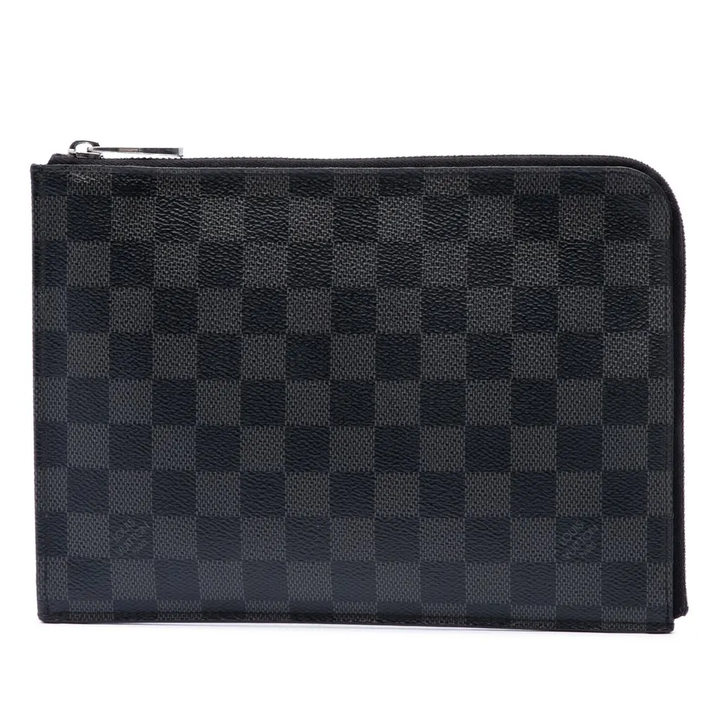 Louis Vuitton Damier Graphite Pochette Jour PM Black Canvas Very good - Front View