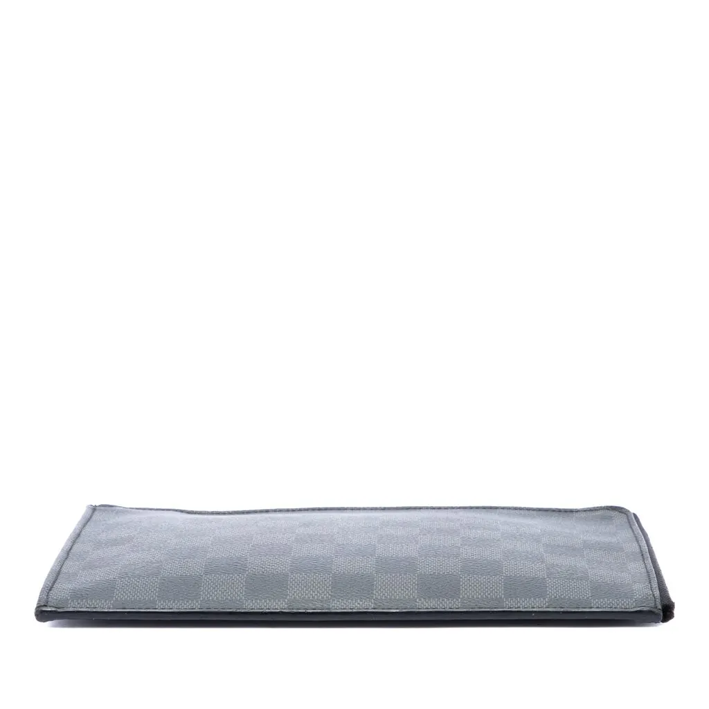 Louis Vuitton Damier Graphite Pochette Jour PM Black Canvas Very good - Inside View