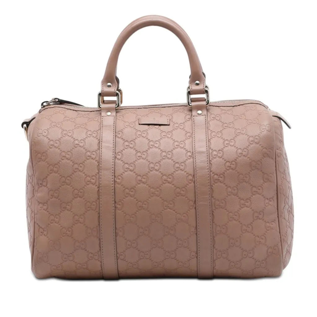 Gucci Medium Guccissima Joy Boston Bag Brown Leather Very good - Front View