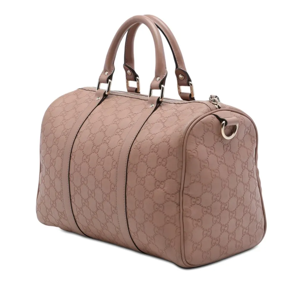 Gucci Medium Guccissima Joy Boston Bag Brown Leather Very good - Back View
