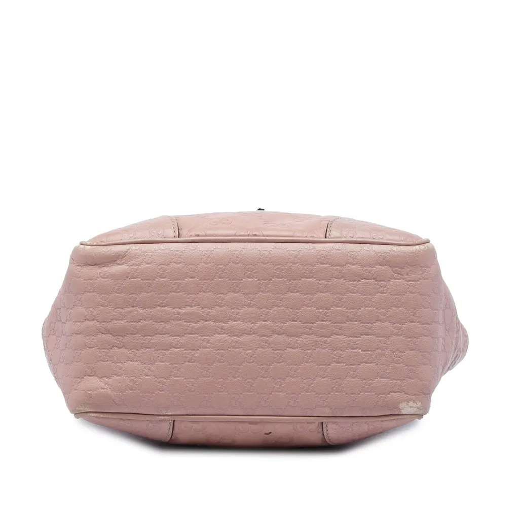 Gucci Small Guccissima Bree Satchel Pink Leather Very good - Inside View