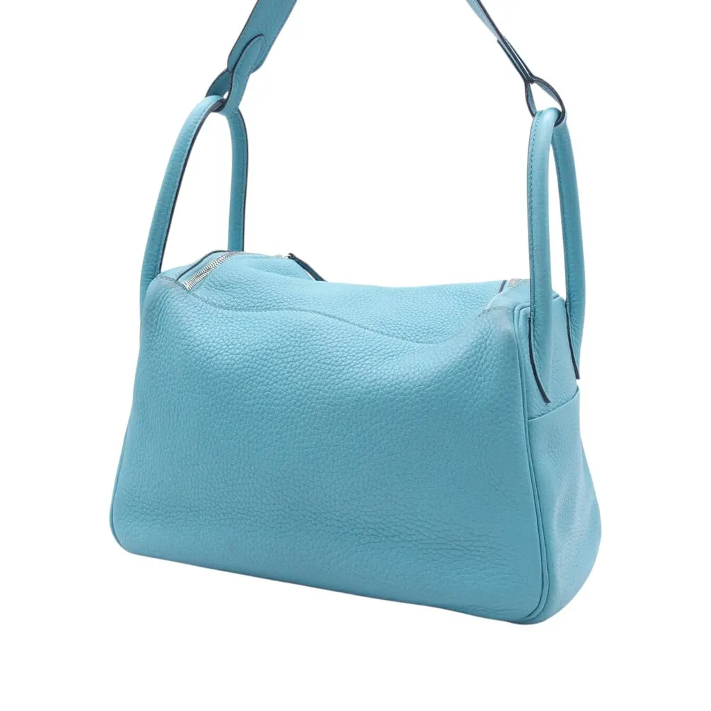 Hermès Clemence Lindy 30 Blue Leather Very good - Back View