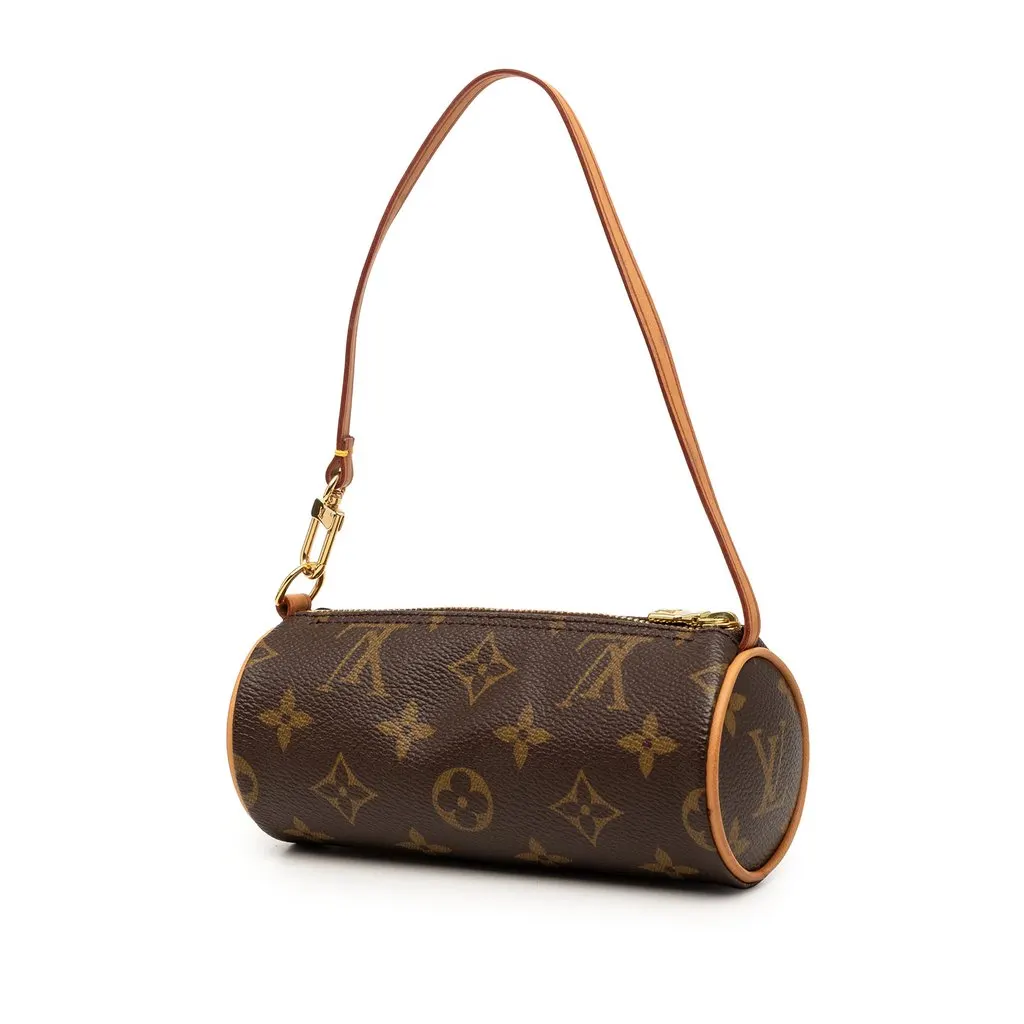 Louis Vuitton Monogram Papillon Pochette Brown Good - Back View