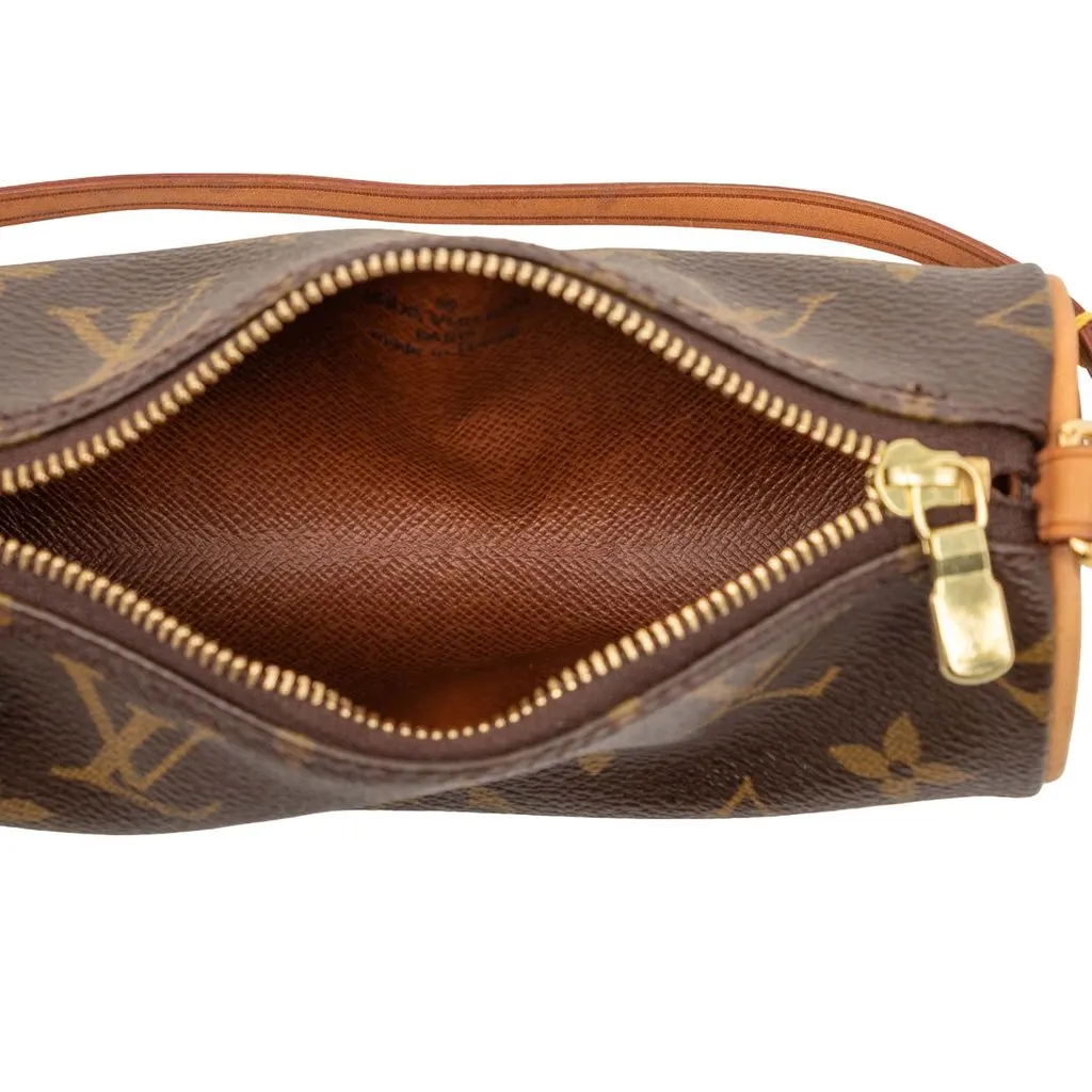 Louis Vuitton Monogram Papillon Pochette Brown Good - Model View