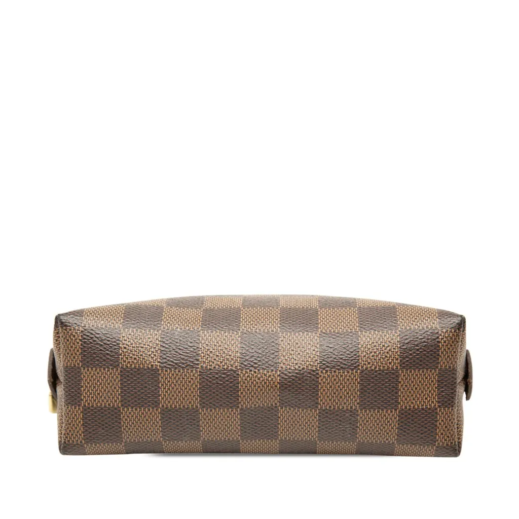 Louis Vuitton Damier Ebene Cosmetic Pouch Brown Canvas Very good - Inside View