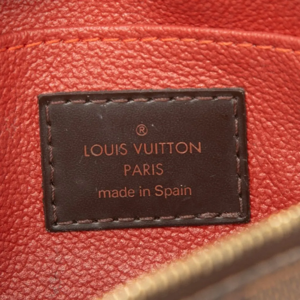 Louis Vuitton Damier Ebene Cosmetic Pouch Brown Canvas Very good - Box View