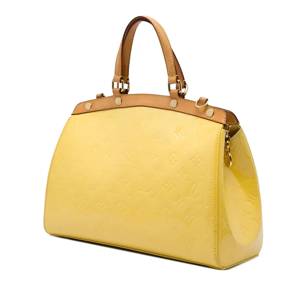 Louis Vuitton Monogram Vernis Brea MM Yellow Leather Very good - Back View