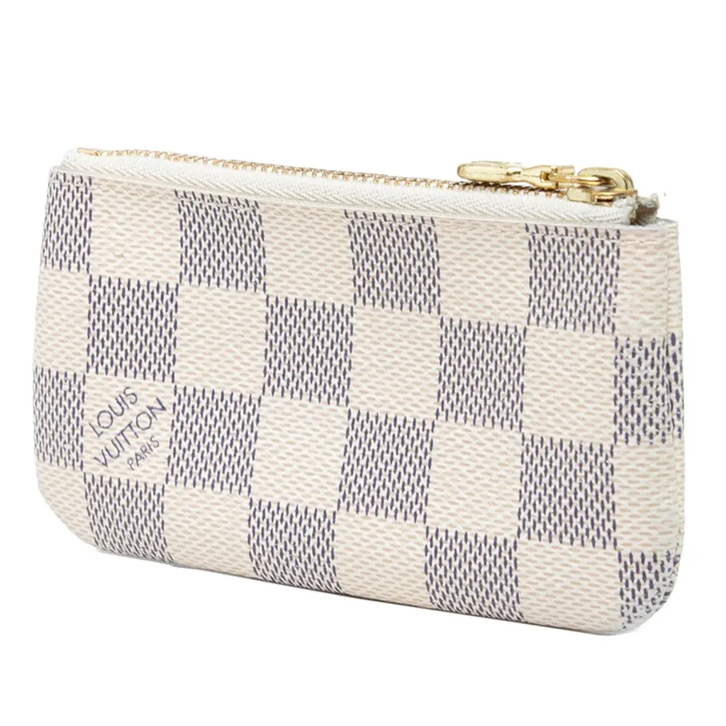 Louis Vuitton Damier Azur Pochette Cles White Canvas Very good - Back View