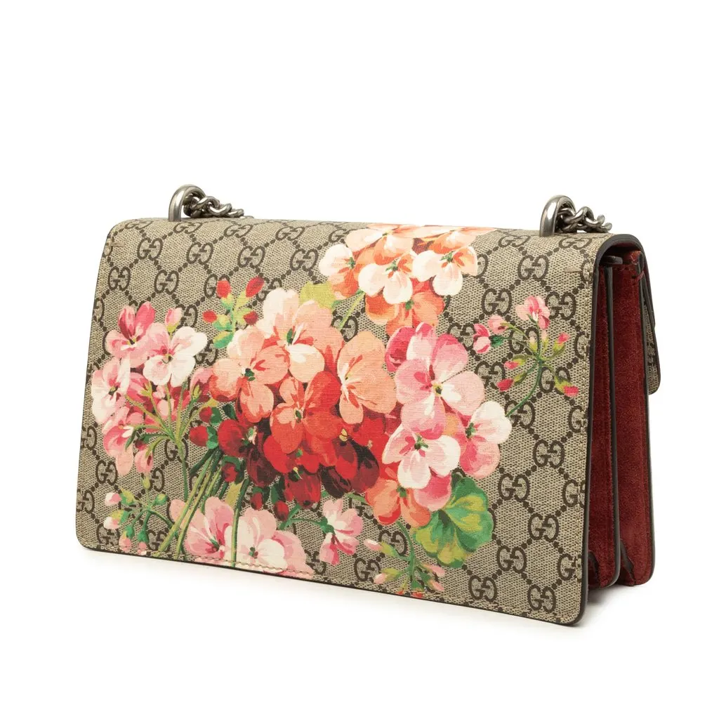 Gucci Medium GG Supreme Blooms Dionysus Shoulder Bag Beige Canvas Very good - Back View