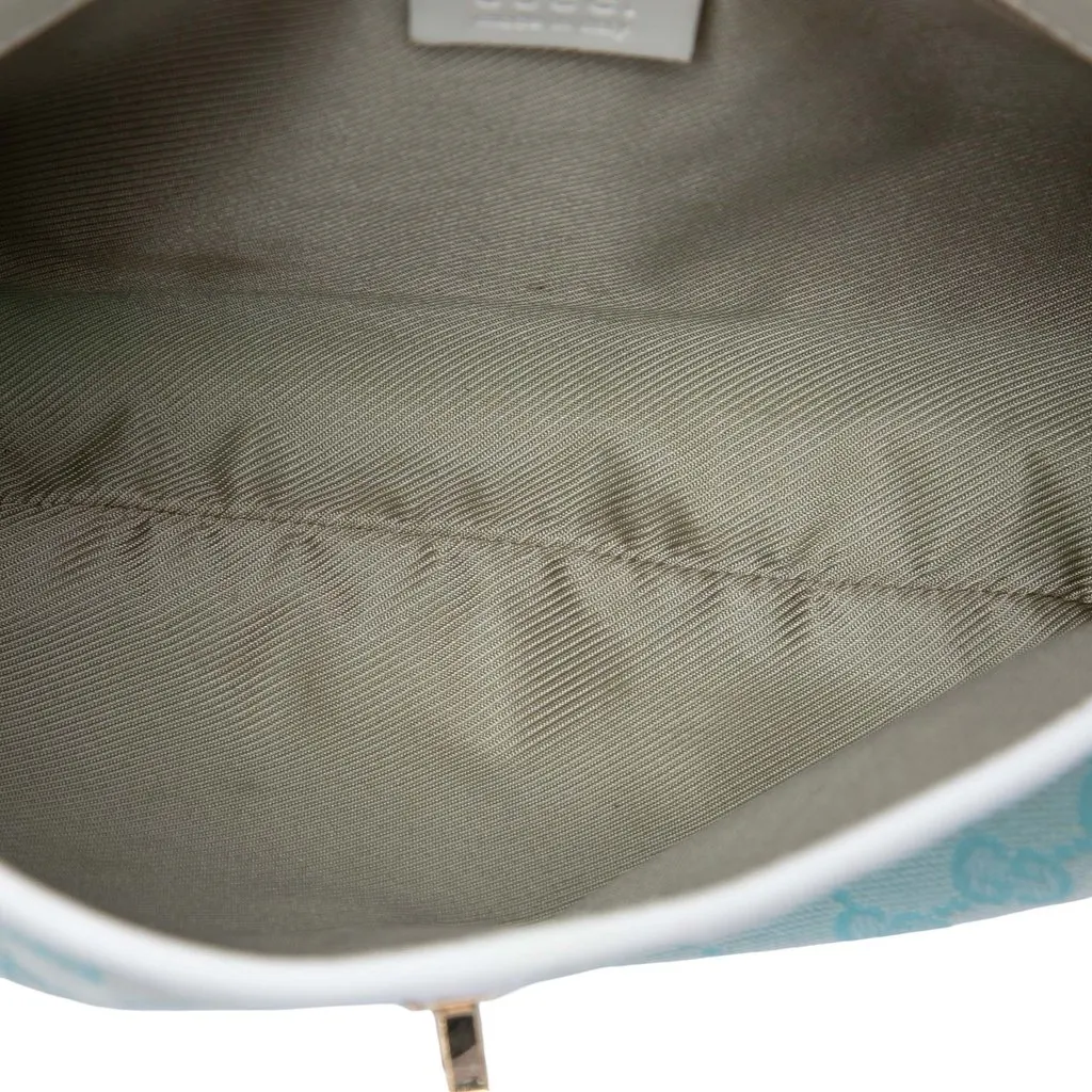 Gucci GG Canvas Jackie Hobo Blue Very good - Model View