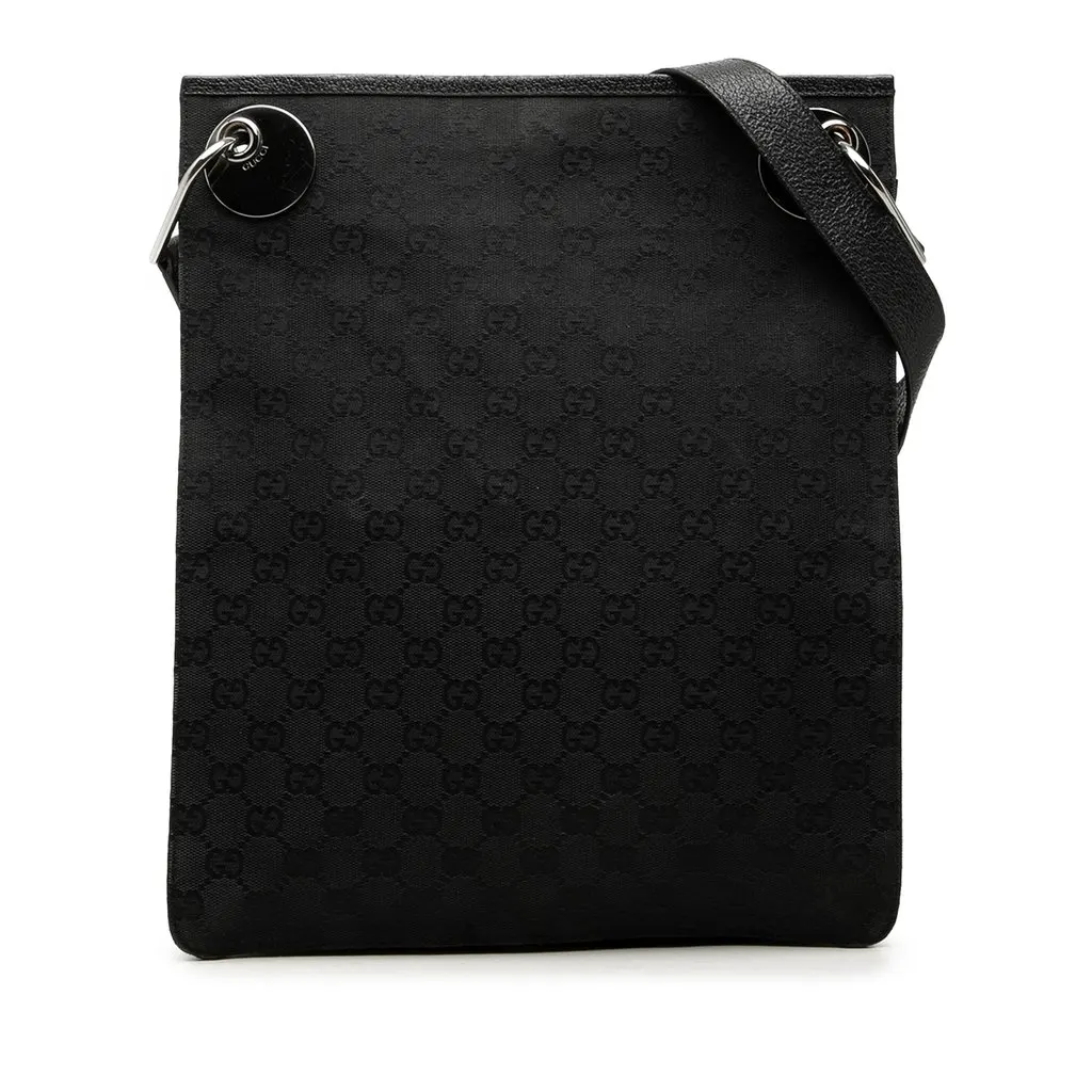 Gucci GG Canvas Eclipse Crossbody Black Very good - Front View